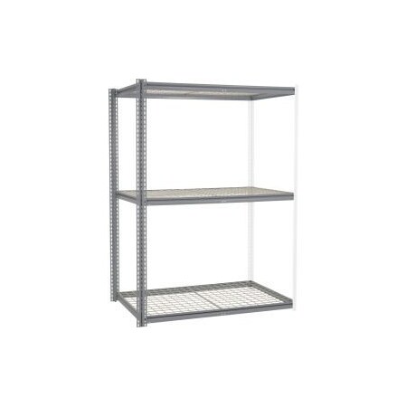 High Cap. Add-On Rack 60Wx24Dx84H 3 Levels Wire Deck 1300 Lb. Per Level GRY